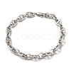 Non-Tarnish 304 Stainless Steel Oval Link Chain Bracelets BJEW-D030-11A-P-1