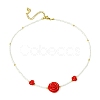 2Pcs 2 Colors Glass Seed Beaded Necklace Sets NJEW-MZ00053-6