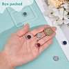 6Pcs 6 Styles Brass Pave Natural Amethyst & Rose Quartz & White Agate & Green Aventurine & Carnelian & Lapis Lazuli Multi-Strand Links KK-BC0015-17B-3