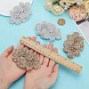 4Pcs 2 Colors Cloth Rhinestone Shoe Decorations FIND-FG0003-55-3
