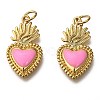 Golden Tone Brass Enamel Pendants X-KK-K750-01G-C-1
