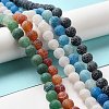 Natural & Dyed Crackle Agate Bead Strands G-T056-10mm-M-1