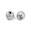 Anti-Tarnish Textured 316 Surgical Stainless Steel Beads STAS-M106-01A-P-3