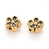Tibetan Style Alloy 3D Flower Beads GLF0476Y-2