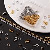 DIY 1.8m 2 Colors Vacuum Plated 304 Stainless Steel Twisted Chain Curb Chains Necklace Making Kits DIY-FS0001-25-4