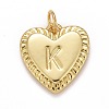 Rack Plating Golden Brass Pendants KK-E260-01G-K-1