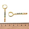 Brass Pave Cubic Zirconia Hoop Dangle Earrings KK-CBAD9DF-02G-B-3