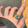 Alloy Rhinestone Enamel and Acrylic Finger Rings FS-WG0032C-03-2