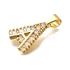 Rack Plating Brass Micro Pave Cubic Zirconia Pendants KK-L226-100G-A-2