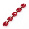 Handmade Spray Painted CCB Plastic & Rubberized Style Acrylic Coffee Bean Chains AJEW-JB00875-3