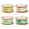 4 Rolls 4 Colors Segment Dyed Macrame Cotton Cord OCOR-YW0001-27C-1