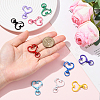 40Pcs 10 Colors Zinc Alloy Baking Paint Swivel Clasps FIND-SP0004-88-4