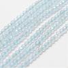 Natural Aquamarine Bead Strands G-P270-2mm-15-1