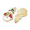 Christmas Theme Rack Plating Alloy Pendants X-FIND-M020-04G-07-2
