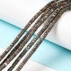 Natural Snowflake Obsidian Beads Strands G-E612-A07-4