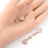 Alloy Crystal Rhinestone Magnetic Clasps ALRI-YW0001-10RG-3