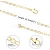 Brass Cable Chain Necklace Making MAK-PH0004-14-3