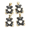 Brass Enamel Pendants KK-A153-06G-D-1
