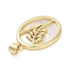 Rack Plating Brass Pave Shell Pendants KK-Z064-28G-06-2