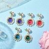 3Pairs 3 Colors Changing Color Mood Stud Earring EJEW-TA00480-2