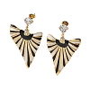304 Stainless Steel Triangle Dangle Stud Earrings LS-EJEW-F392-01G-2