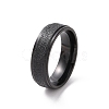 Textured 201 Stainless Steel Flat Finger Ring for Women RJEW-I089-36EB-1