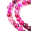 Natural Striped Agate/Banded Agate Bead Strands G-K166-13-8mm-03-2