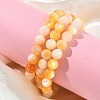 8MM Natural Yellow Shell Round Beaded Stretch Bracelets SH-CBACA76-18D-1