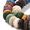 Natural Lava Rock Dyed Beads Strands G-L586-B01-05-4
