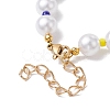 Glass & Acrylic Round Beaded Bracelets BJEW-JB10076-3