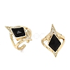 Brass Micro Pave Cubic Zirconia Cuff Rings for Women GG-CBA7610-11G-06-4
