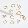 20Pcs 5 Styles Brass Hoop Earring Finding KK-HY0003-47-4