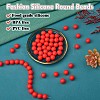 100Pcs Silicone Beads Round Rubber Bead 15MM Loose Spacer Beads for DIY Supplies Jewelry Keychain Making JX470A-2