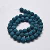 Natural Lava Rock Round Bead Strands G-I124-10mm-09-4