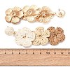 Flower Brass Raffia Dangle Stud Earrings FS-WGB7A43-01-2