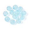 Transparent Crackle Acrylic Beads CACR-R008-8mm-07-1