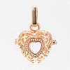 Rack Plating Brass Cage Pendants KK-S309-04G-1