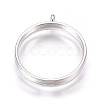 Alloy Open Back Bezel Pendants PALLOY-WH0030-01P-1