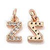 Brass Micro Pave Grade AAA Cubic Zirconia Charms LS-ZIRC-P067-11RG-Z-NR-2