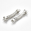 Platinum Plated Iron Hair Barrette Findings X-PJH1015Y-2
