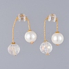 Pendant Necklaces and Ear Studs Jewelry Sets SJEW-JS01064-03-8
