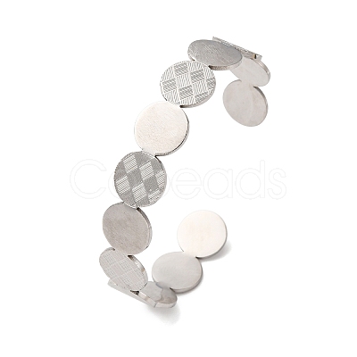 304 Stainless Steel Cuff Bangles BJEW-P355-01P-1