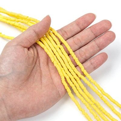 Handmade Polymer Clay Beads Strands CLAY-R089-4mm-073-1