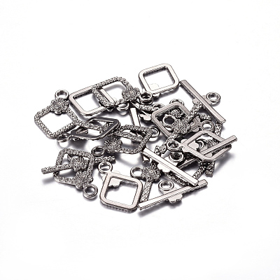 Tibetan Style Toggle Clasps X-TIBEB-A101564-B-LF-1