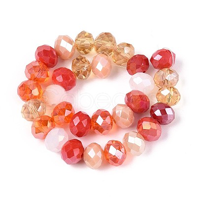 Electroplate Glass Beads Strands EGLA-N022-02A-A01-1