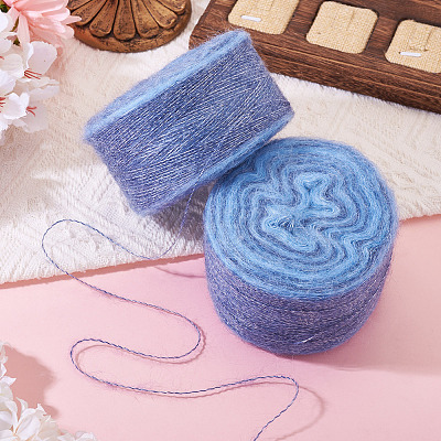 Gradient Segment Dyed Super Fine Mohair Yarn DIY-TAC0033-03C-1