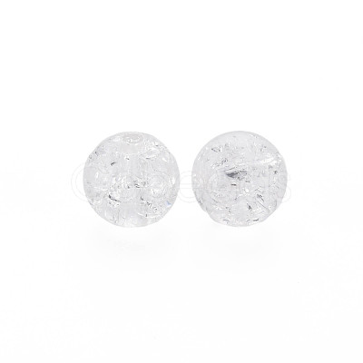 Transparent Crackle Acrylic Beads MACR-S373-66C-N12-1