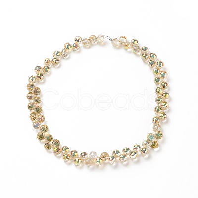 Transparent Glass Beads Strands GLAA-G096-01F-1