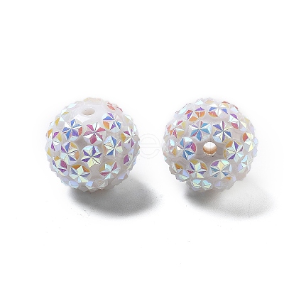 Acrylic Rhinestone Ball Beads OACR-A035-01A-1