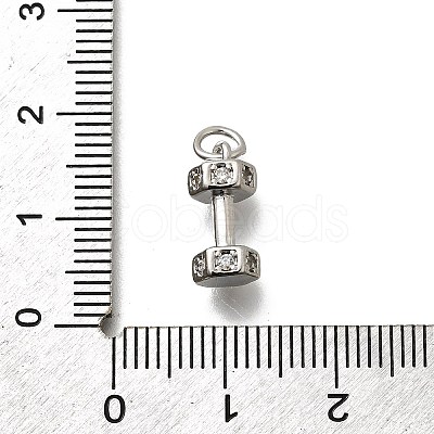 Brass Micro Pave Cubic Zirconia Charms KK-P295-19P-1
